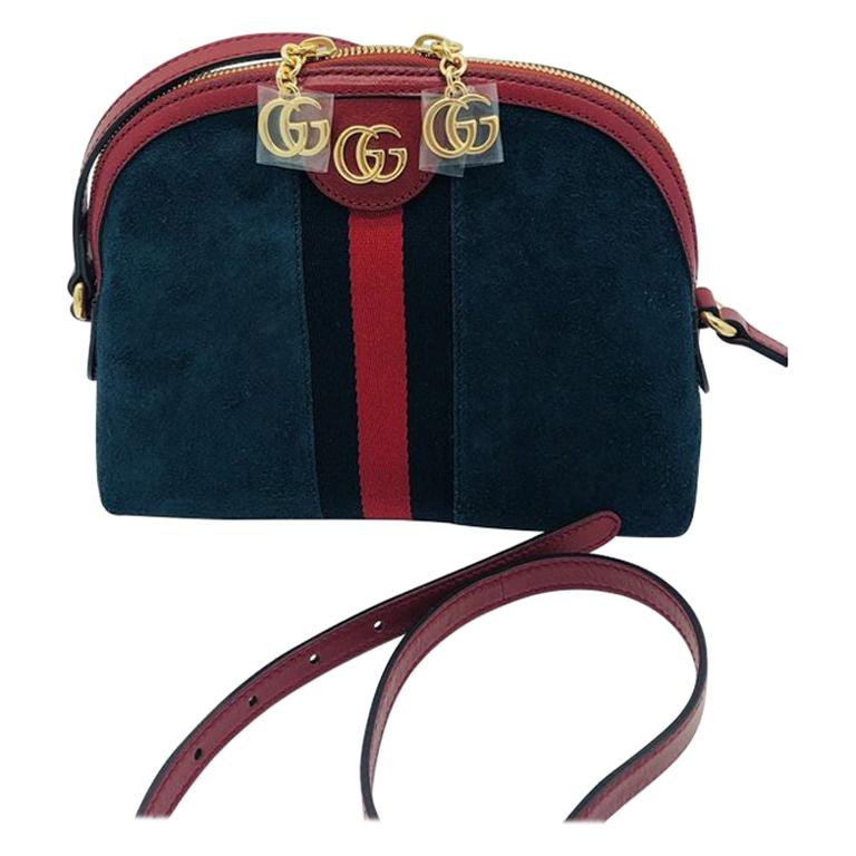 gucci blue suede bag