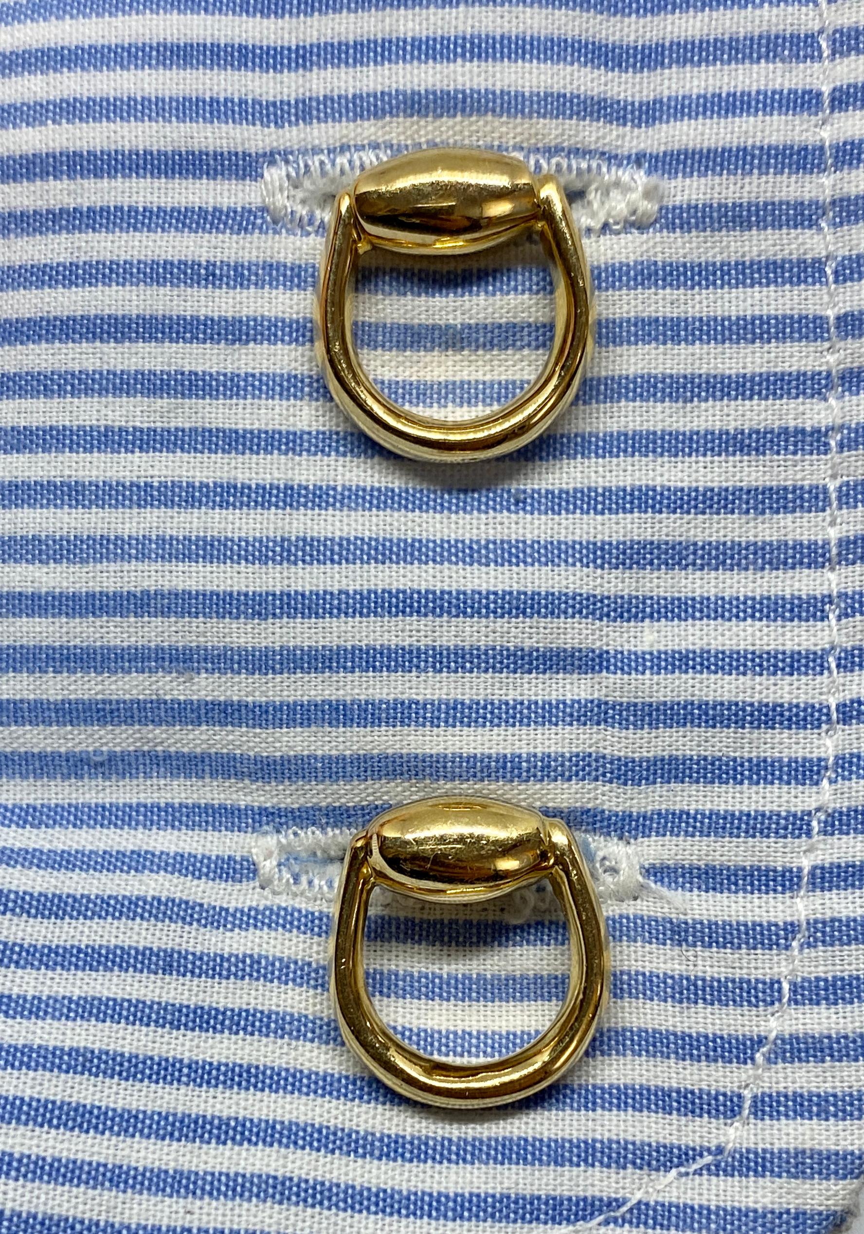 Women's or Men's Gucci Snaffle Horsebit Cufflinks in 18K Yellow Gold