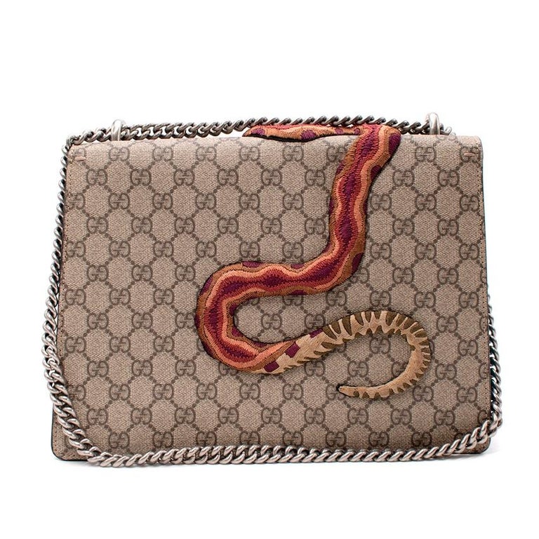 Gucci Snake Embellished Medium Dionysus Chain Strap Bag For Sale at 1stDibs  | snake gucci bag, gucci snake purse, gucci strap for purse