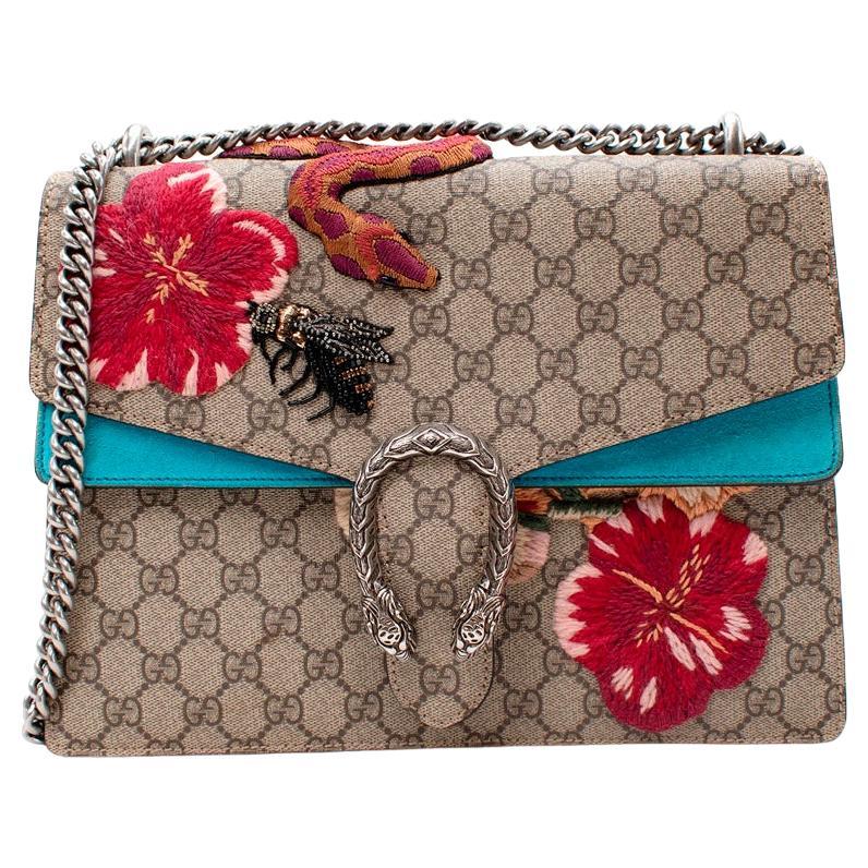 Gucci Snake Embellished Medium Dionysus Chain Strap Bag For Sale