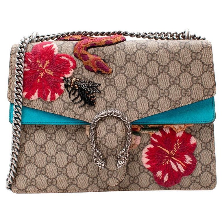 Flash hoop Actie Gucci Snake Embellished Medium Dionysus Chain Strap Bag For Sale at 1stDibs