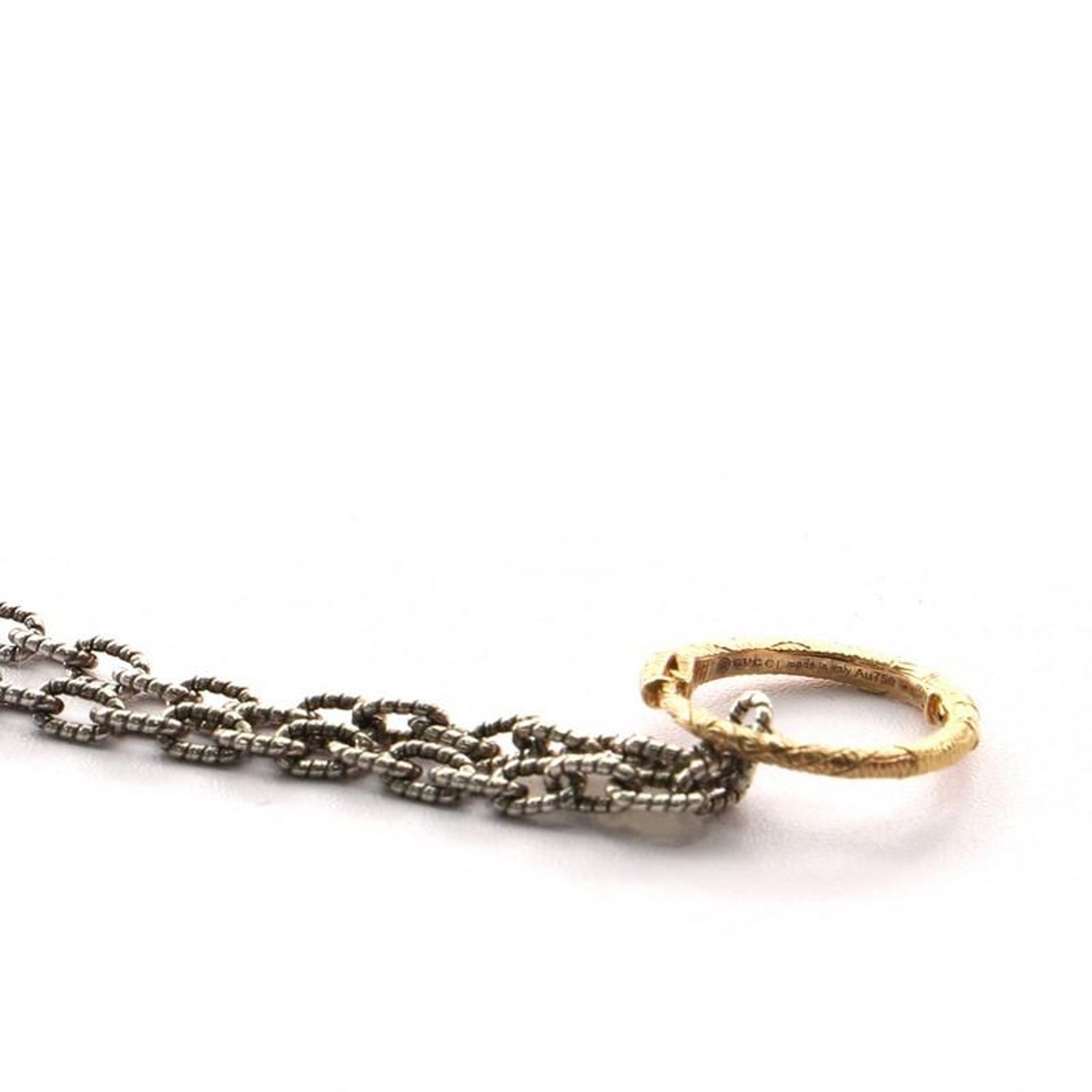 Gucci Snake Ring Pendant Sterling Silver with 18 Karat Yellow Gold Necklace  at 1stDibs | gucci snake necklace