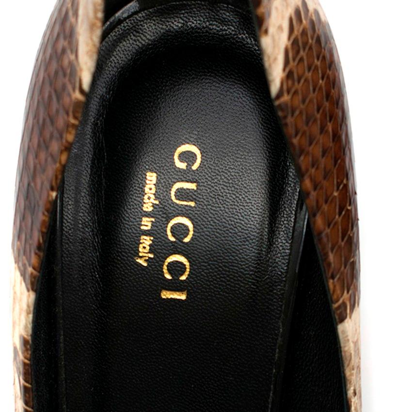 Women's Gucci Snakeskin Bow Detail Pumps ITA 37.5