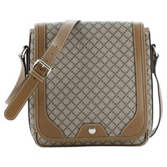 Gucci Snap Flap Messenger Bag Diamante Coated Canvas Medium