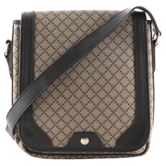 Gucci Snap Flap Messenger Bag Diamante Coated Canvas Medium