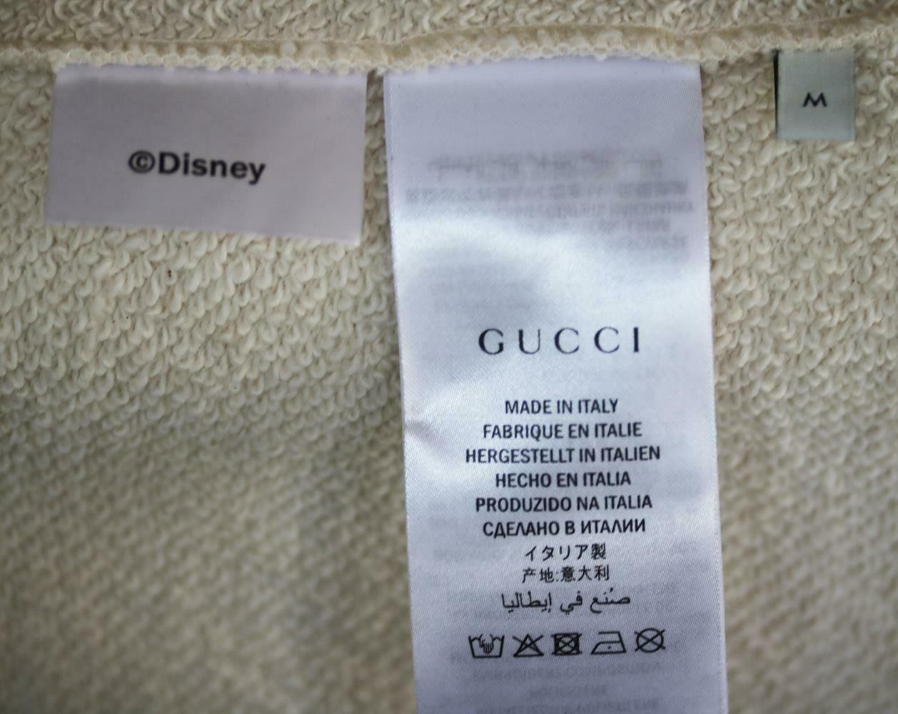 Gucci Snow White Sequin-Embellished Cotton-Jersey Sweatshirt  In Excellent Condition In London, GB