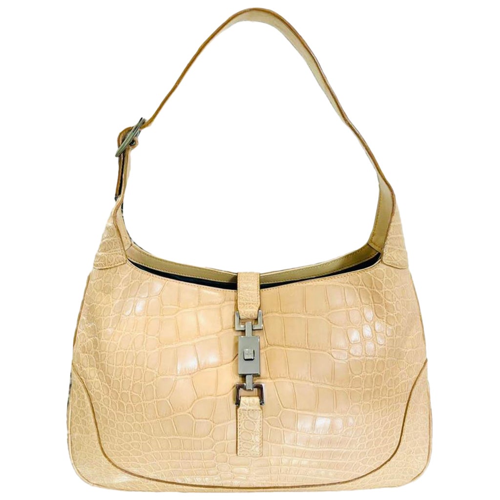 Bolso Jackie de piel de cocodrilo suave de Gucci en venta