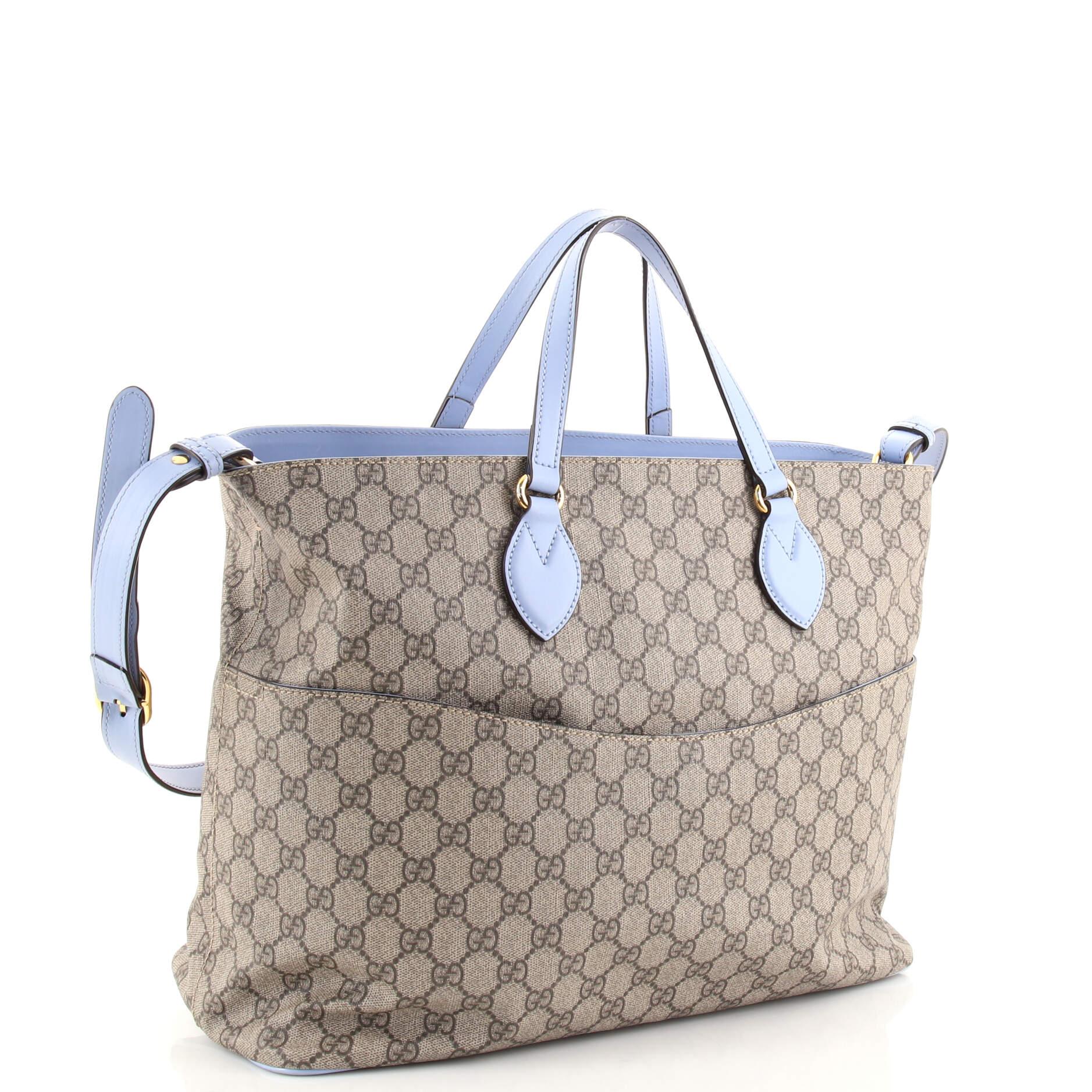 Gucci Soft Diaper Bag GG Coated Canvas Large For Sale at 1stDibs