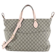 Used Gucci Soft Diaper Bag GG Coated Canvas Large