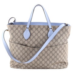 Used Gucci Soft Diaper Bag GG Coated Canvas Large