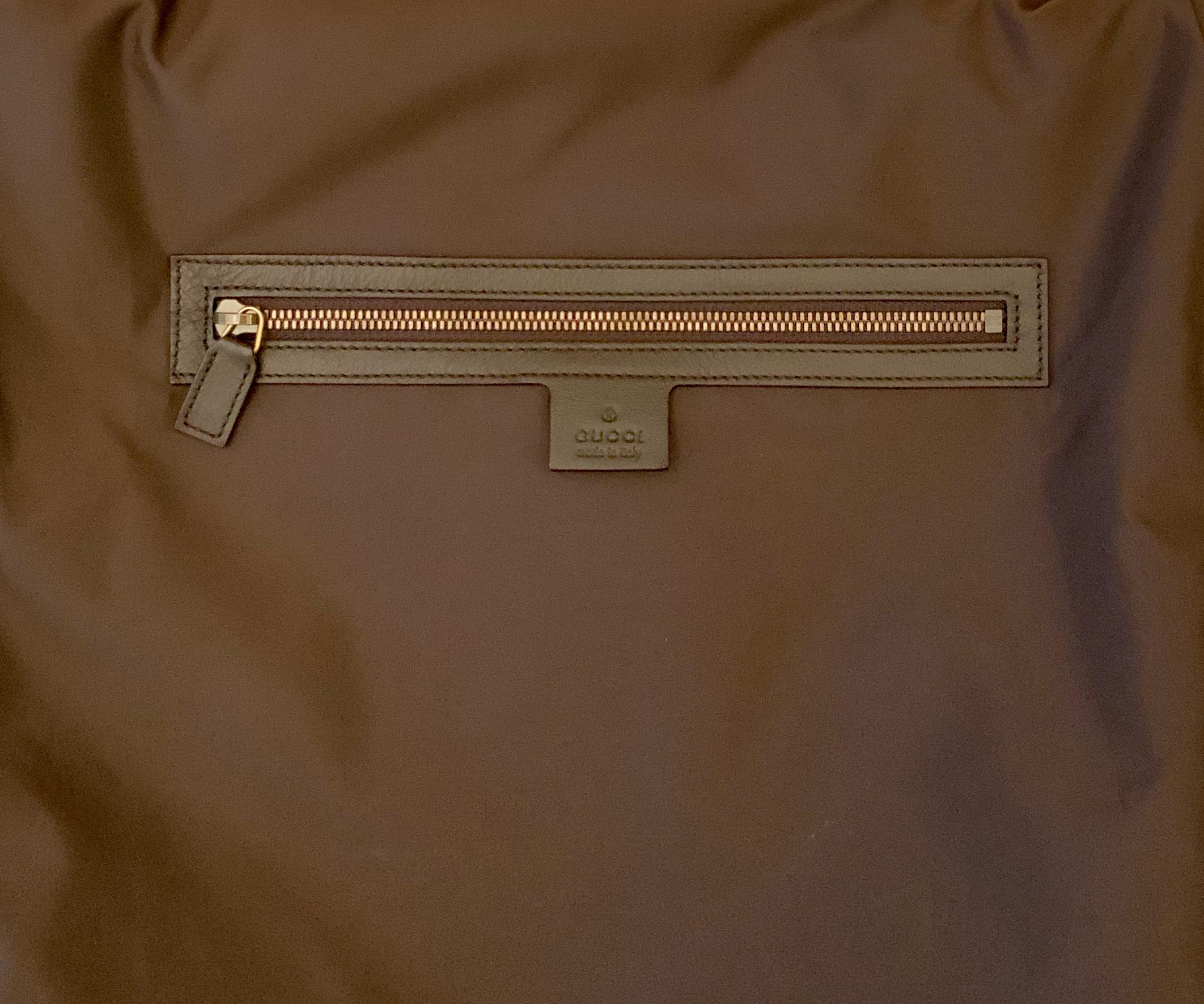 Brown Gucci Soft Drawstring Backpack