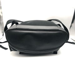 Gucci Soft GG Supreme Black Canvas Leather Web Double Buckle Backpack