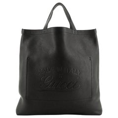 Gucci Soft Logo Tote Embossed Leather North South 