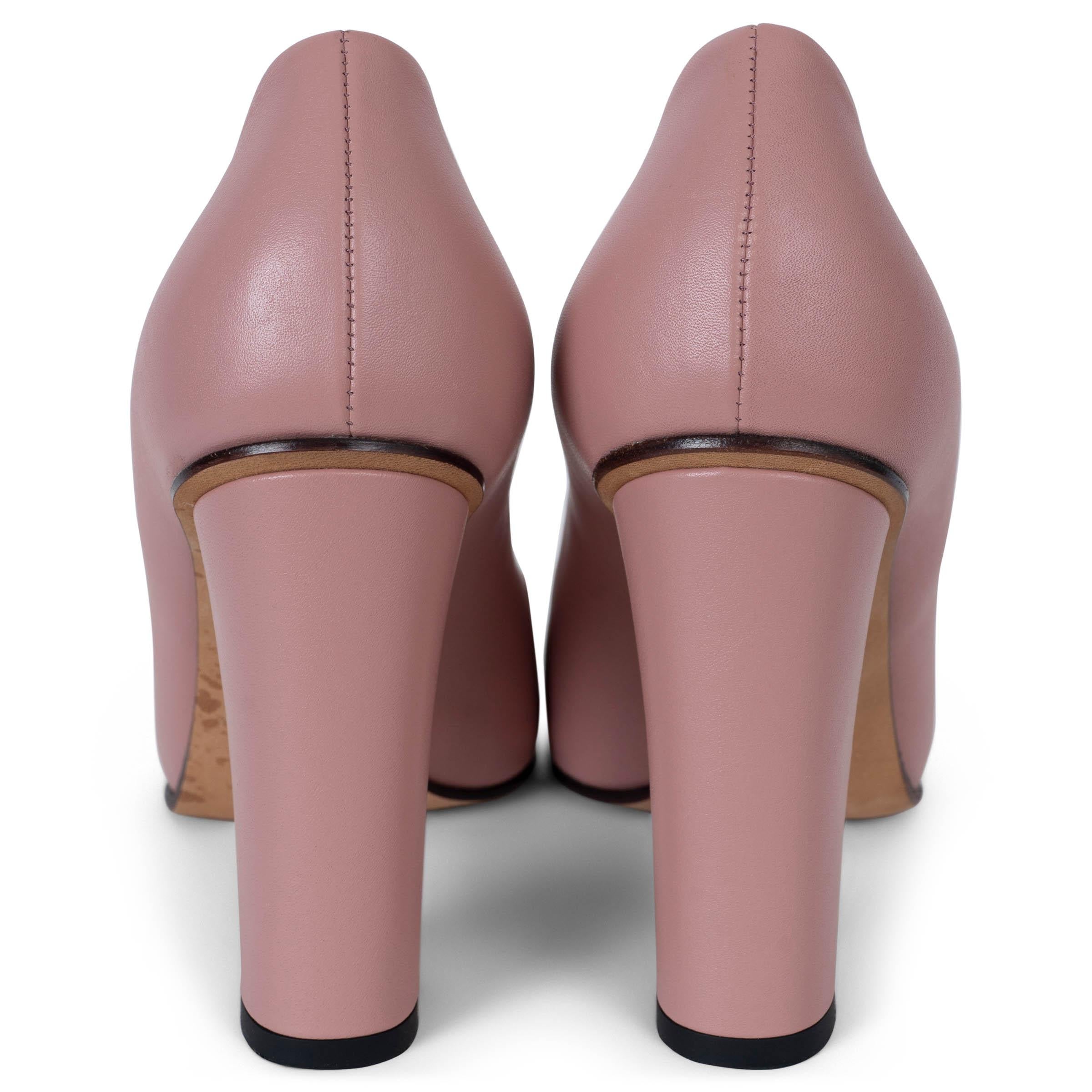 Gucci Cuir souple rose HORSEBIT BLOCK HEEL Chaussures 36 Excellent état - En vente à Zürich, CH