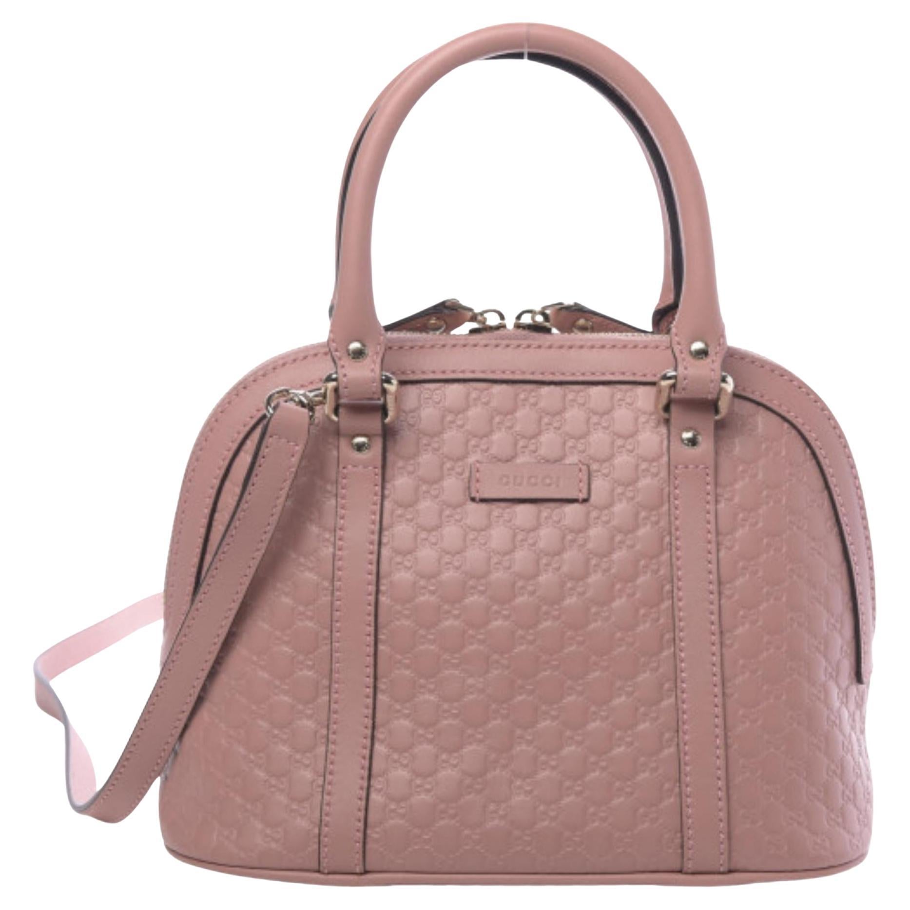 Gucci Soft Pink Microguccissima Mini Dome Handbag (449654)