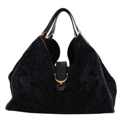 Gucci Soft Stirrup Tote Brocade Leather Large