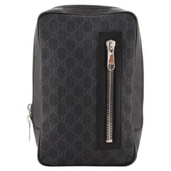Gucci Soft Zip Sling Bag GG Coated Canvas Small