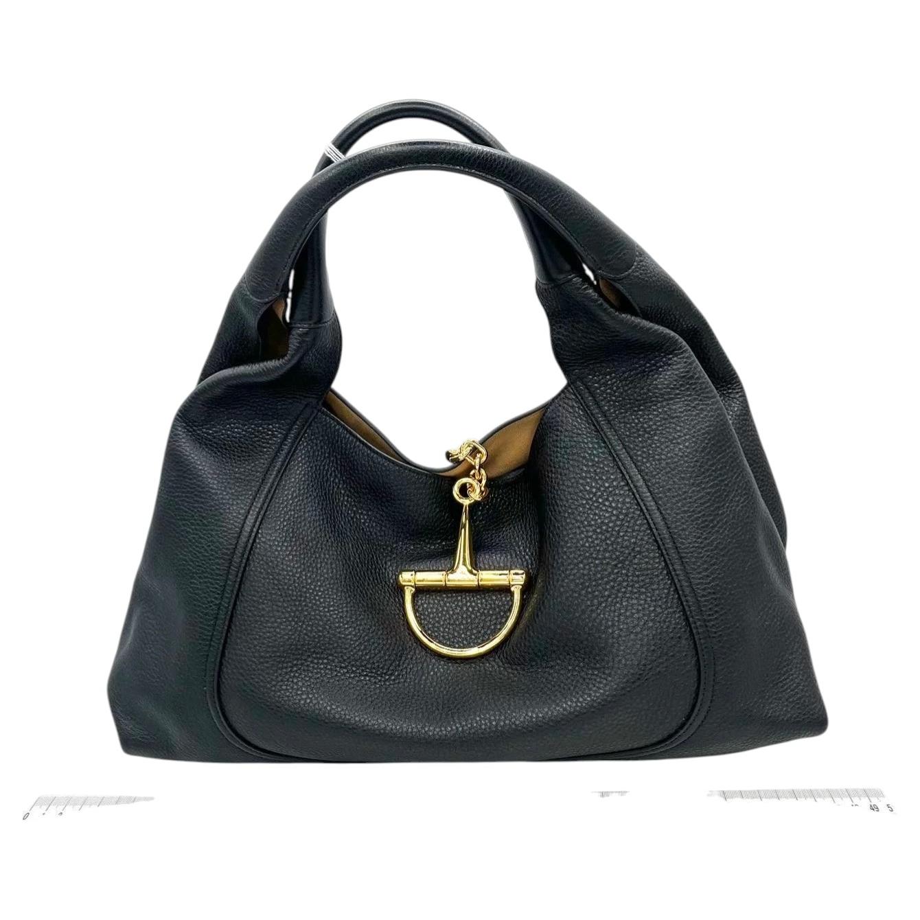 Borsa a tracolla Gucci Softbit Maxi in pelle di vitello nera