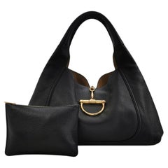 Gucci Softbit Maxi Shoulder Bag Black Calfskin Leather