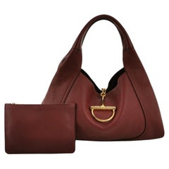 Gucci Softbit Maxi Shoulder Bag Burgundy Calfskin Leather 2024