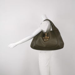 Gucci Softbit Maxi Shoulder Bag Olive Green Calfskin Leather 2024