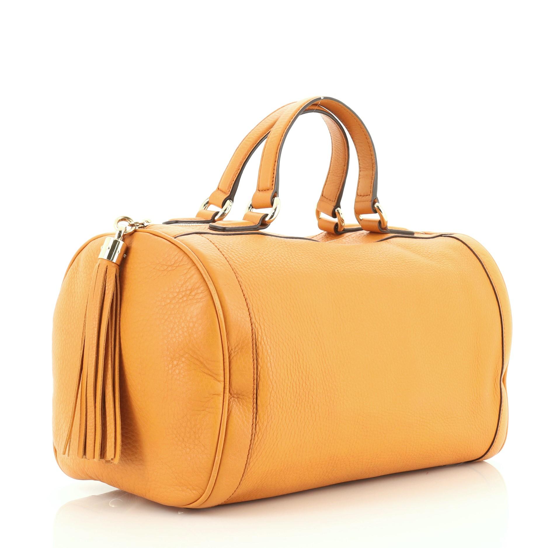 Orange Gucci Soho Boston Bag