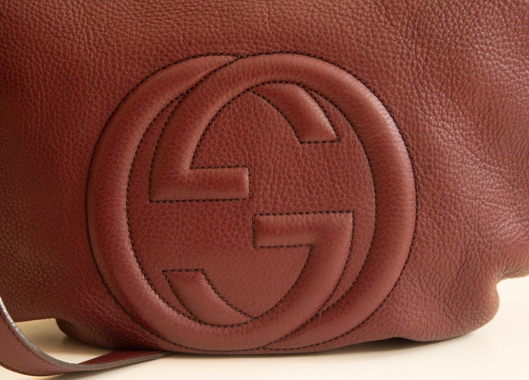 Gucci Soho Burgundy Leather Hobo Bag For Sale at 1stDibs
