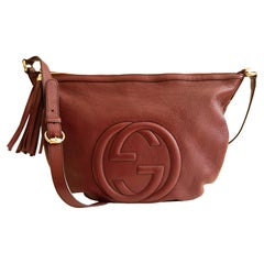 Gucci Soho Burgunderfarbene Hobo-Tasche aus Leder