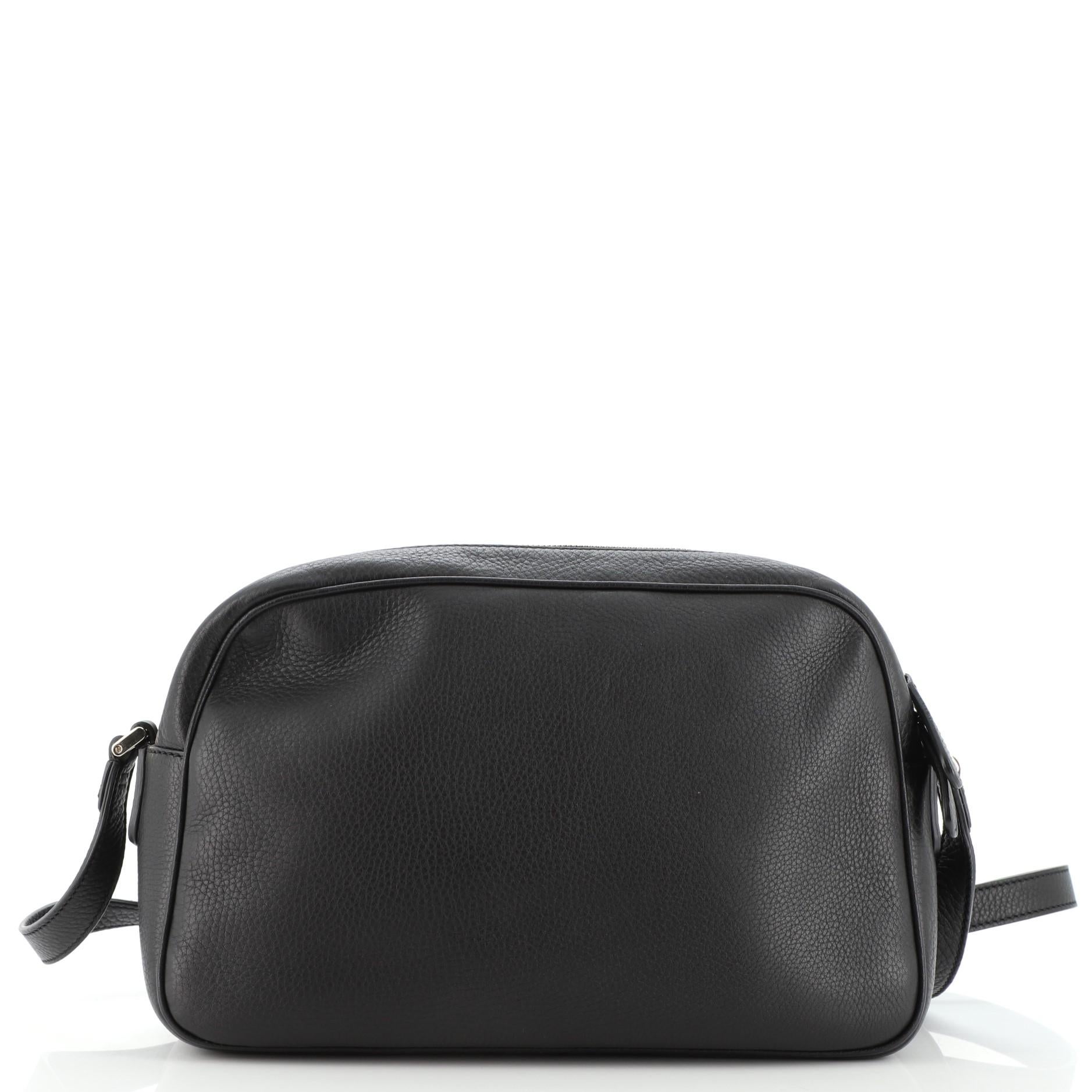 Black Gucci Soho Camera Messenger Bag Leather Medium
