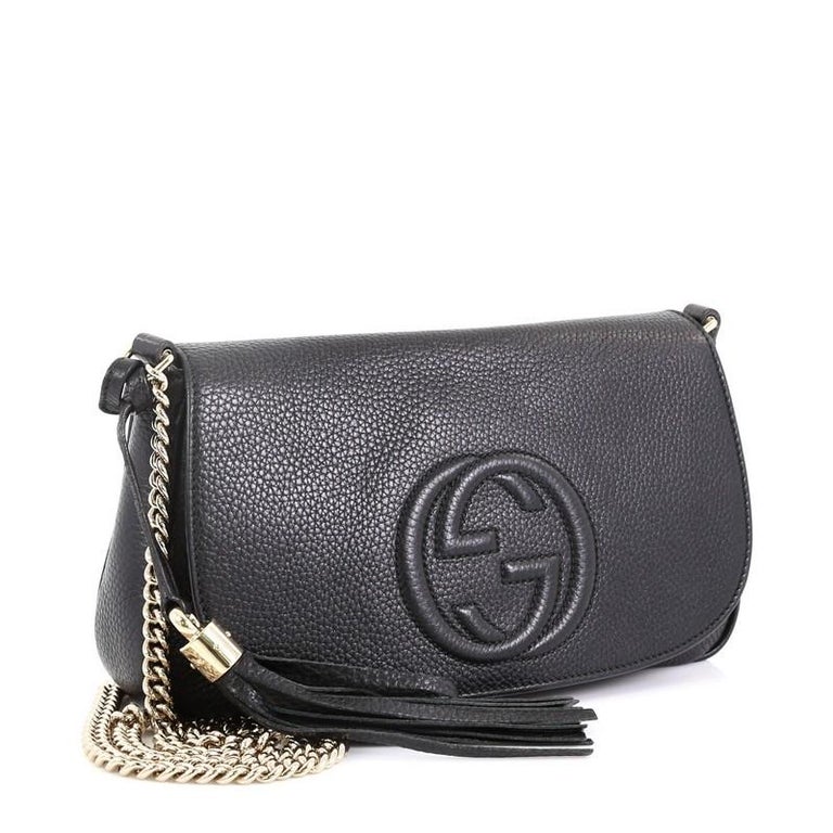 Gucci Soho Chain Crossbody Bag Leather Medium at 1stDibs