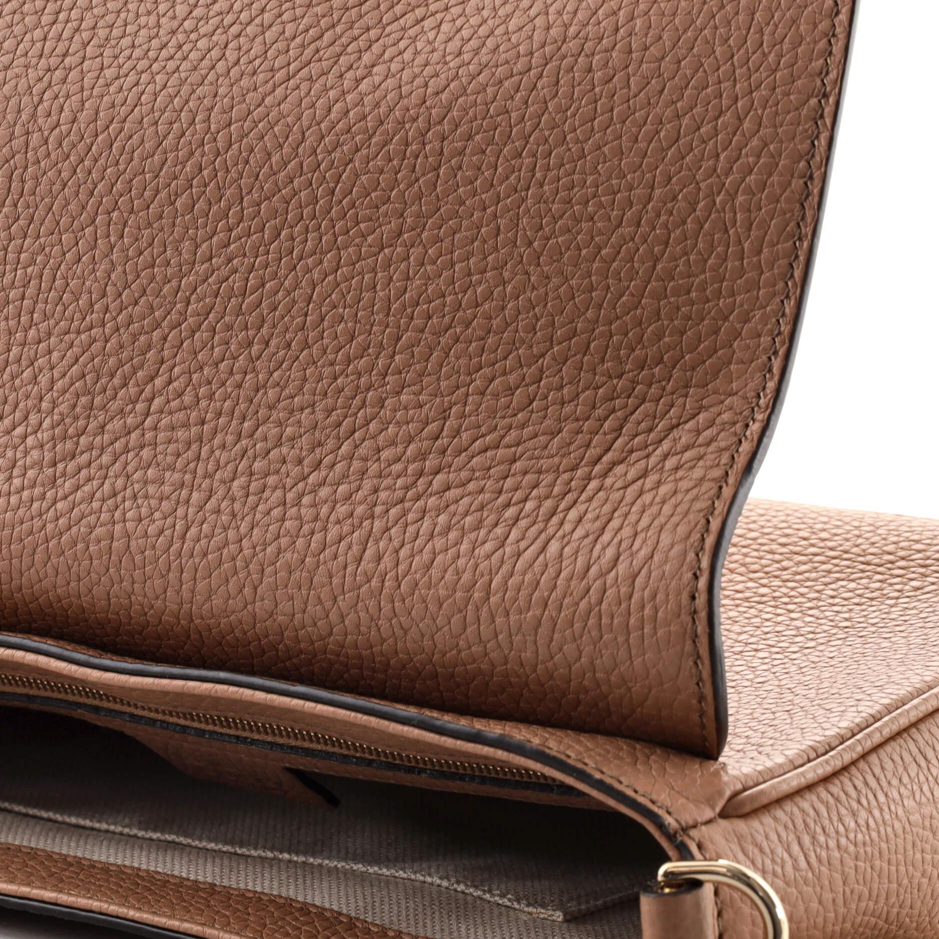 Brown Gucci Soho Chain Crossbody Bag Leather Medium