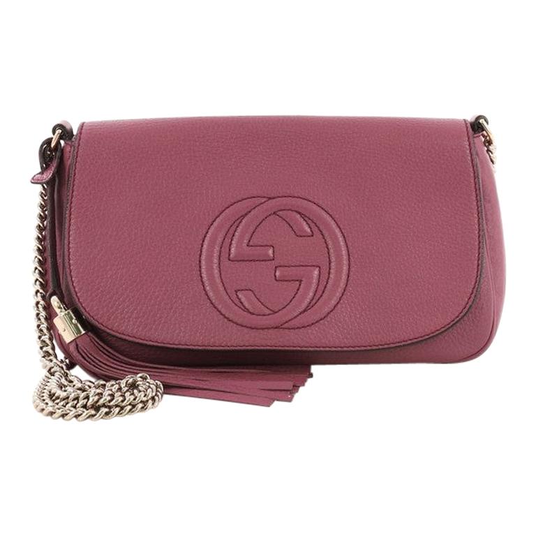 Gucci Soho Chain Crossbody Bag Leather Medium at 1stDibs