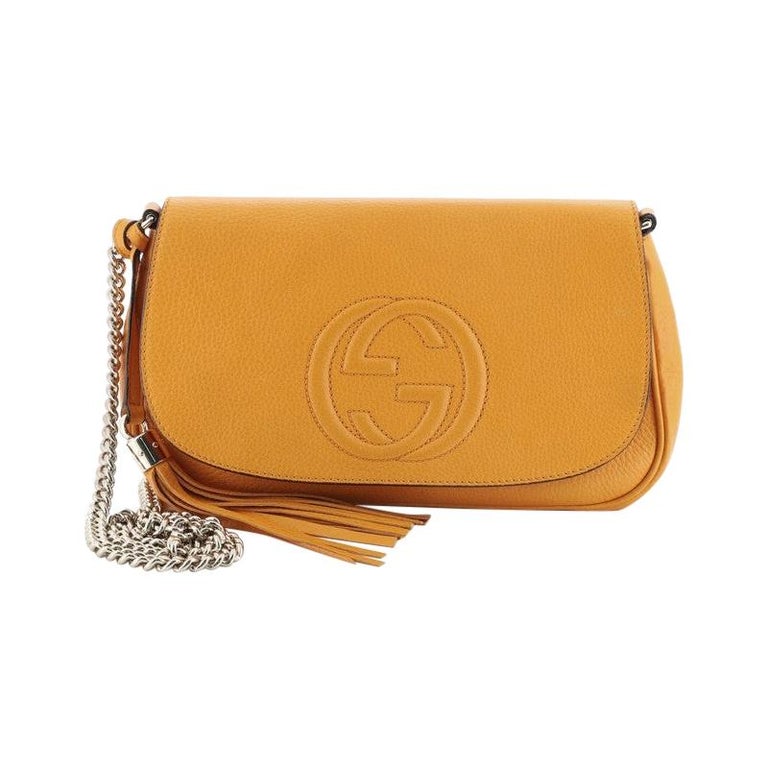 Gucci Soho Chain Crossbody Bag Leather Medium at 1stDibs medium