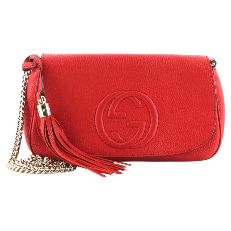 Gucci Soho Chain Crossbody Bag Leather Medium at 1stDibs