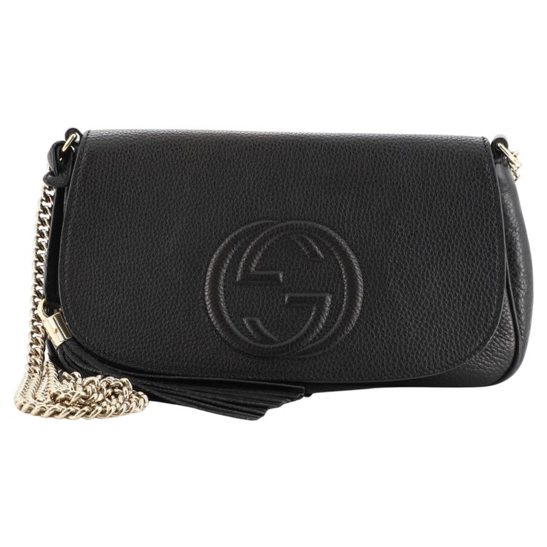 Gucci Soho Chain Crossbody Bag Leather Medium For Sale at 1stDibs