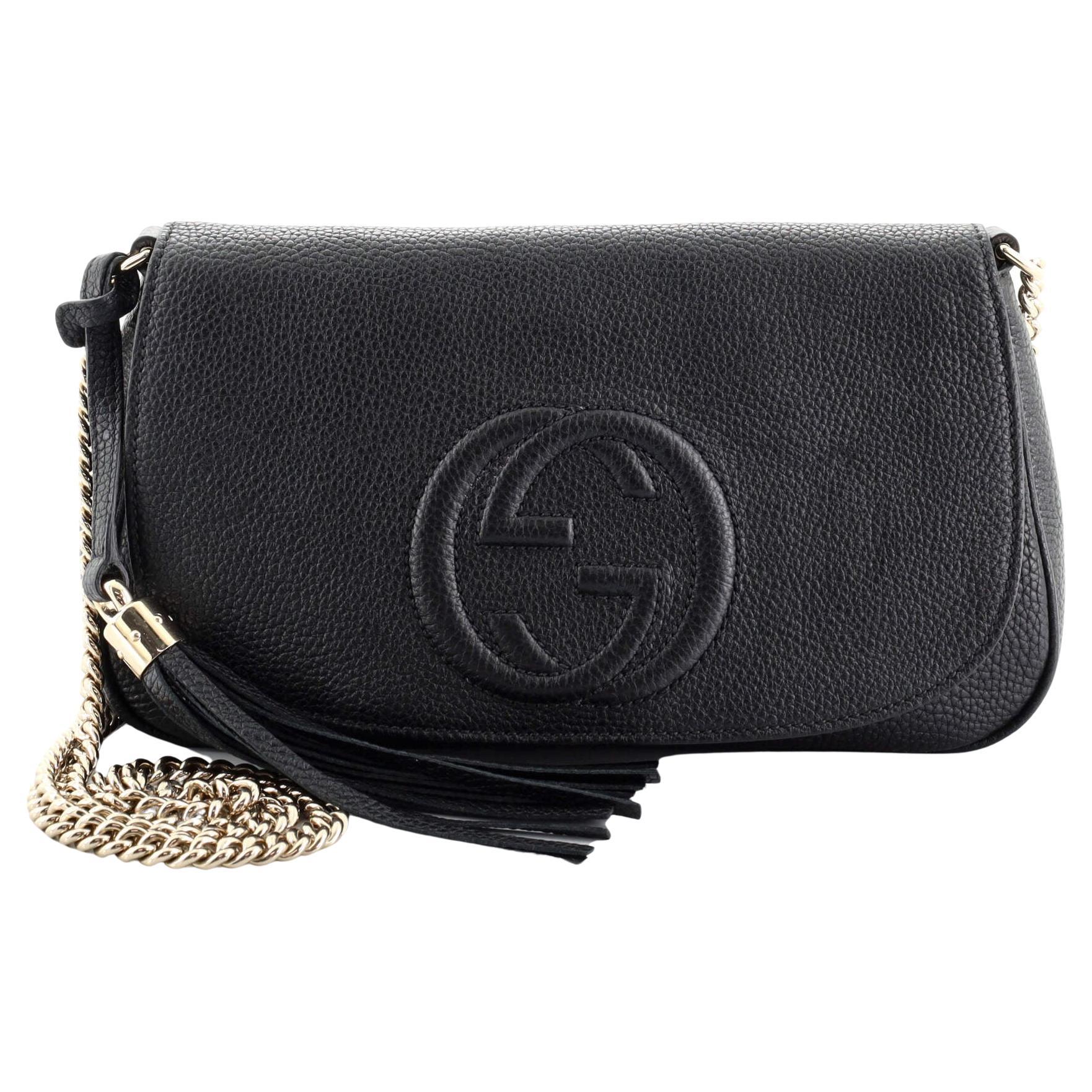 Gucci Soho Chain Crossbody Bag Leather Medium at 1stDibs