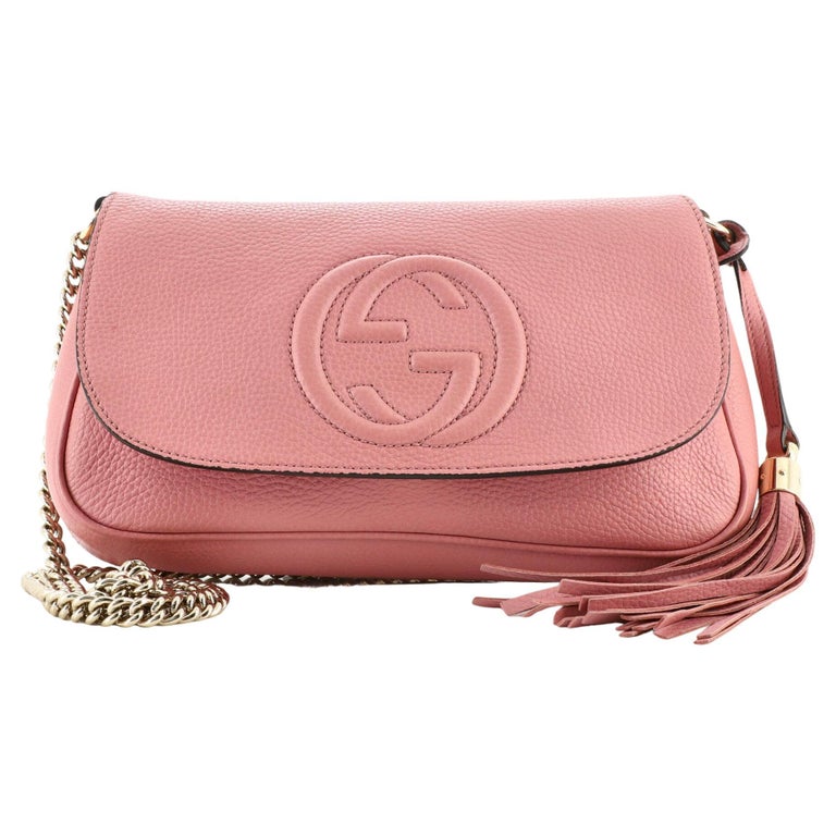 Gucci Soho Chain Crossbody Bag Leather Medium For Sale at 1stDibs