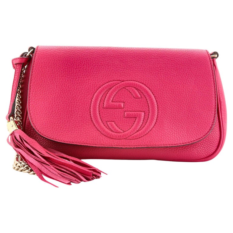 Gucci Soho Chain Crossbody Bag Leather Medium For Sale at 1stDibs