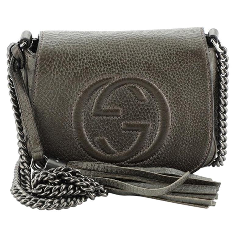 Gucci Soho Chain Crossbody Bag Leather Small For Sale at 1stdibs