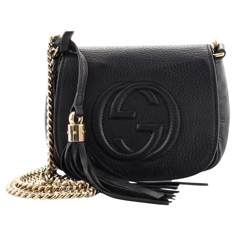 Gucci Soho Chain Crossbody Bag Leather Small at 1stDibs