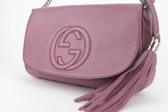 Gucci Soho Chain Flap 2gk1129 Purple Cross Body Bag