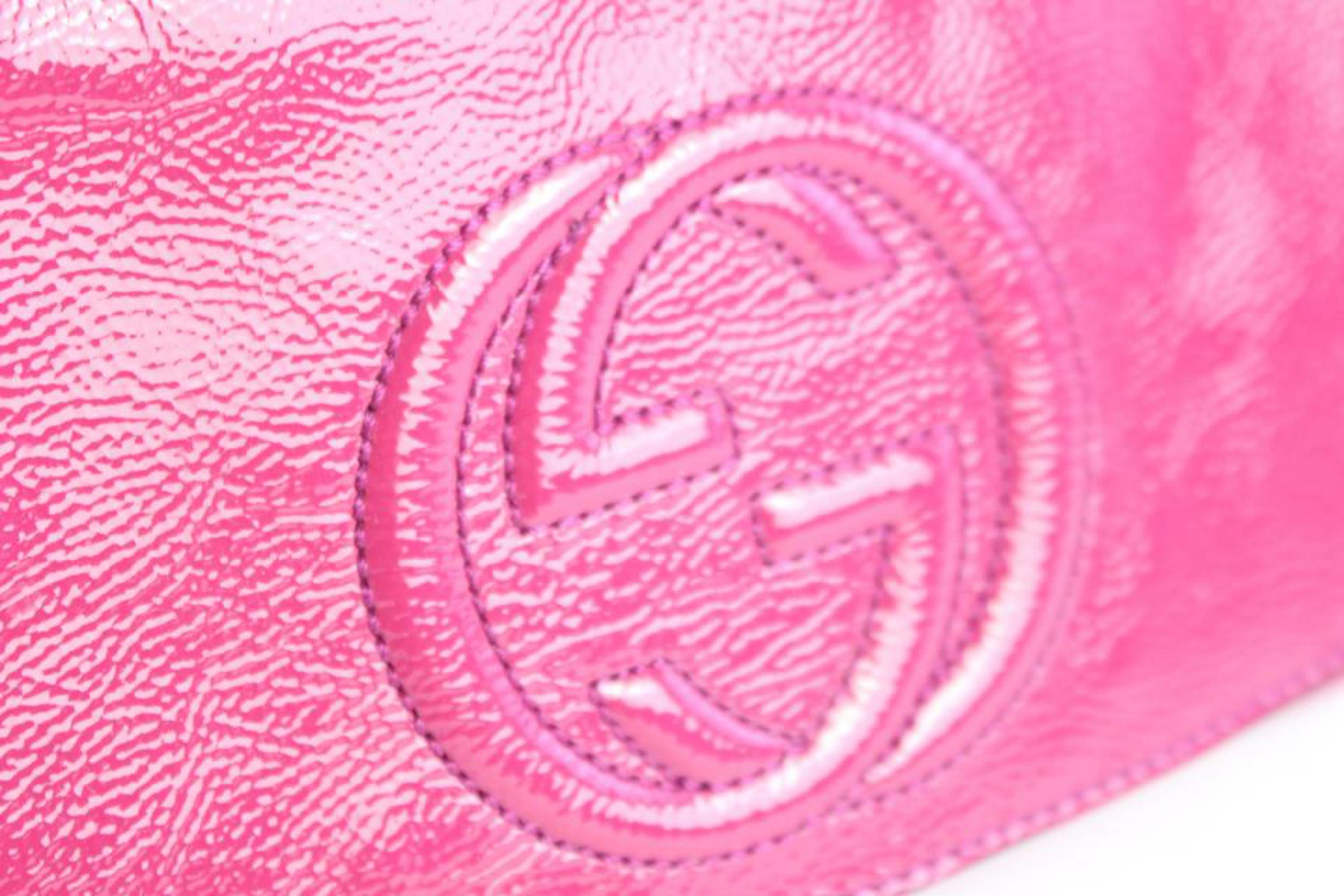 Gucci Soho Chain Flap 7gz0828 Fuchisa Patent Leather Cross Body Bag For Sale 1