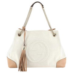 Gucci Soho Chain Strap Shoulder Bag Canvas With Leather Medium