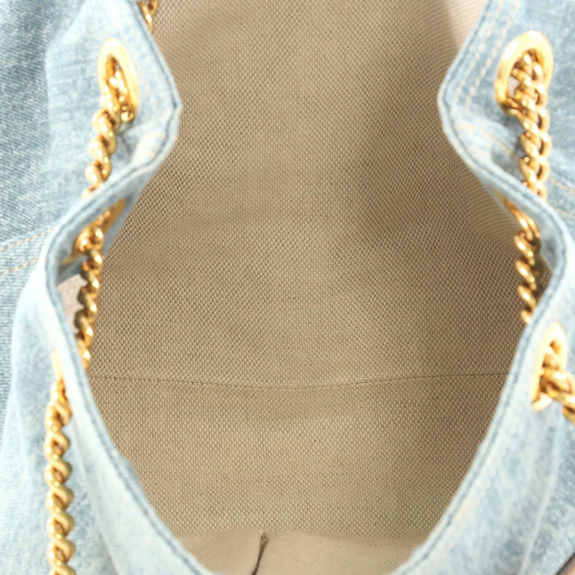 Women's or Men's Gucci Soho Chain Strap Shoulder Bag Denim Medium 