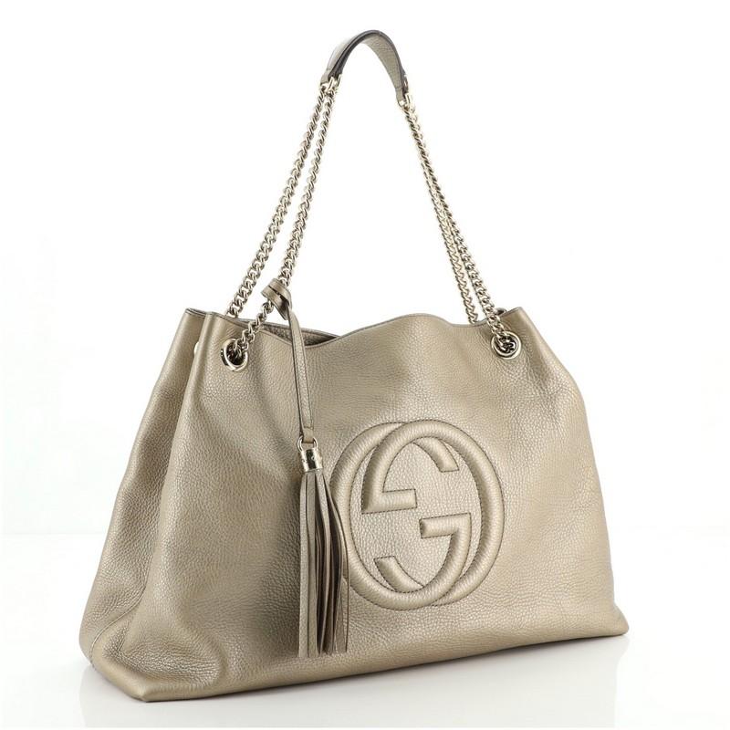 gucci soho leather shoulder bag with chain strap