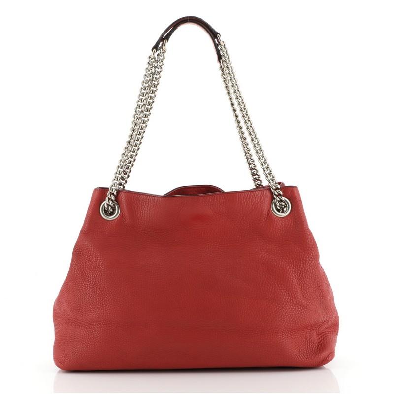 gucci soho red leather shoulder bag