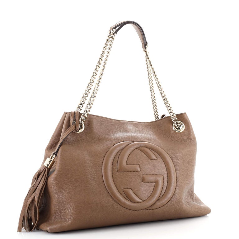Gucci Soho Chain Strap Shoulder Bag Leather Medium For Sale at 1stDibs