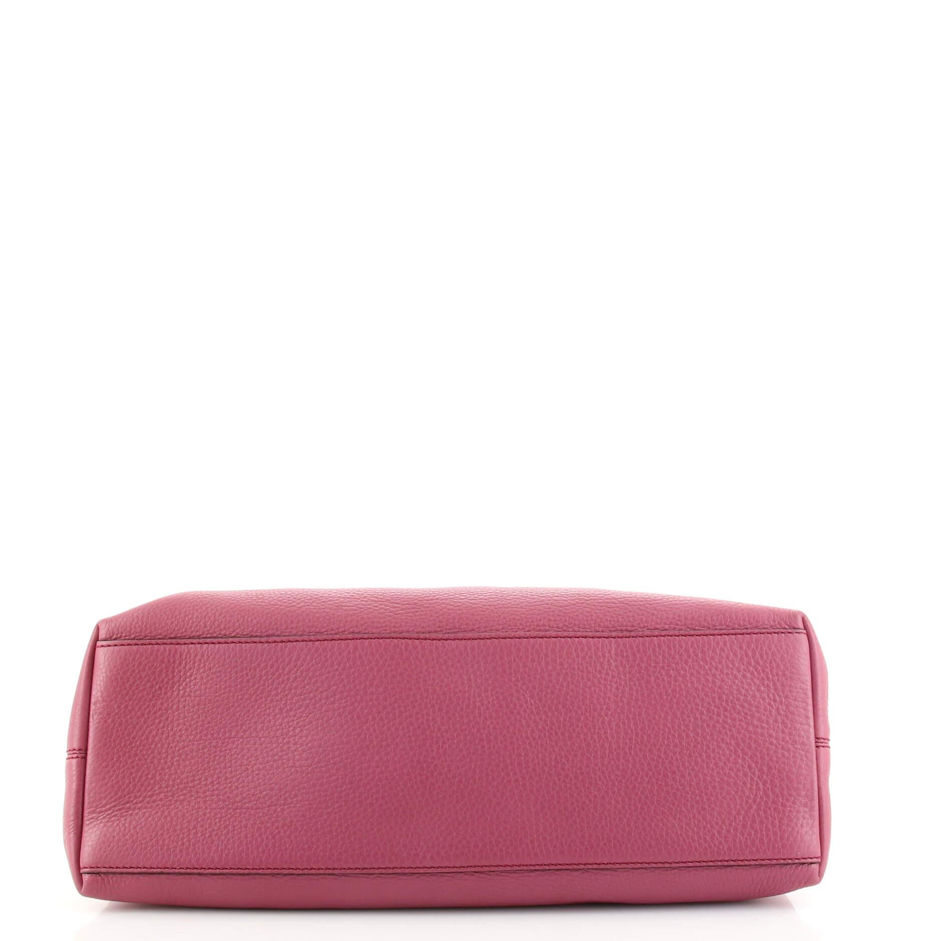 Pink Gucci Soho Chain Strap Shoulder Bag Leather Medium