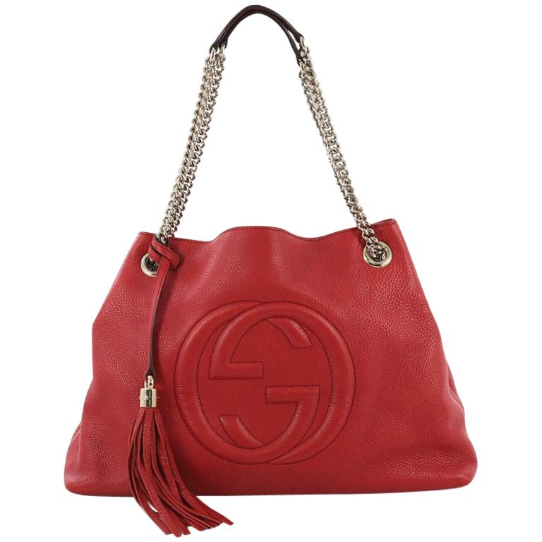 Gucci Soho Chain Strap Shoulder Bag Leather Medium at 1stdibs