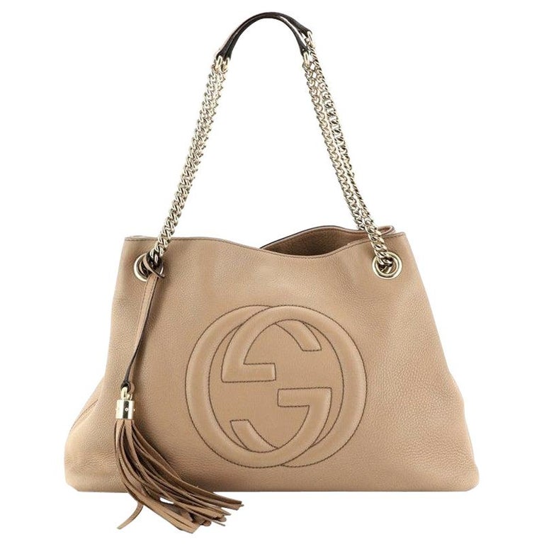 Gucci Soho Chain Strap Shoulder Bag Leather Medium at 1stDibs